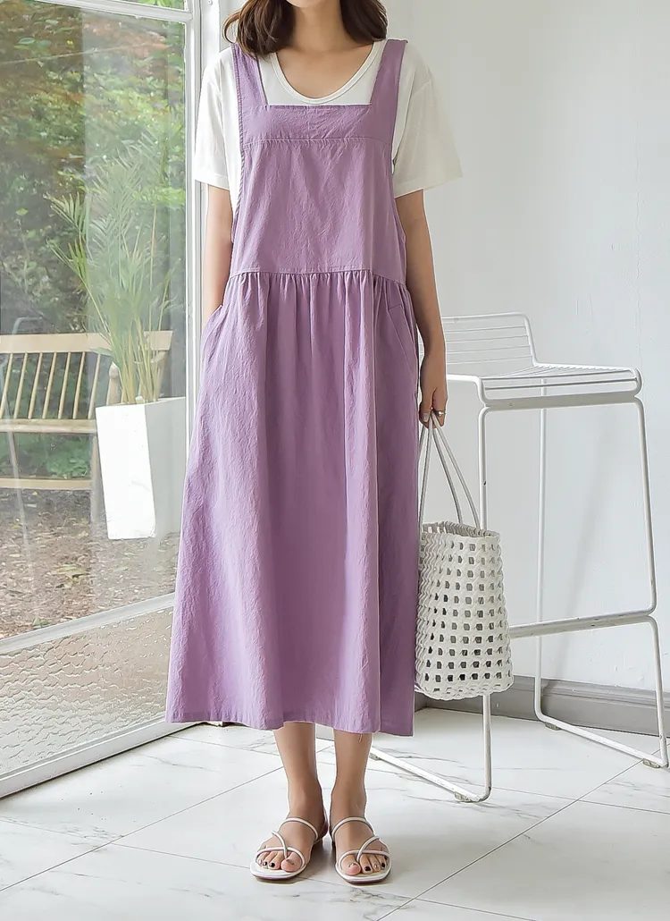 スクエアネックギャザーラインワンピース | everynana | 詳細画像1