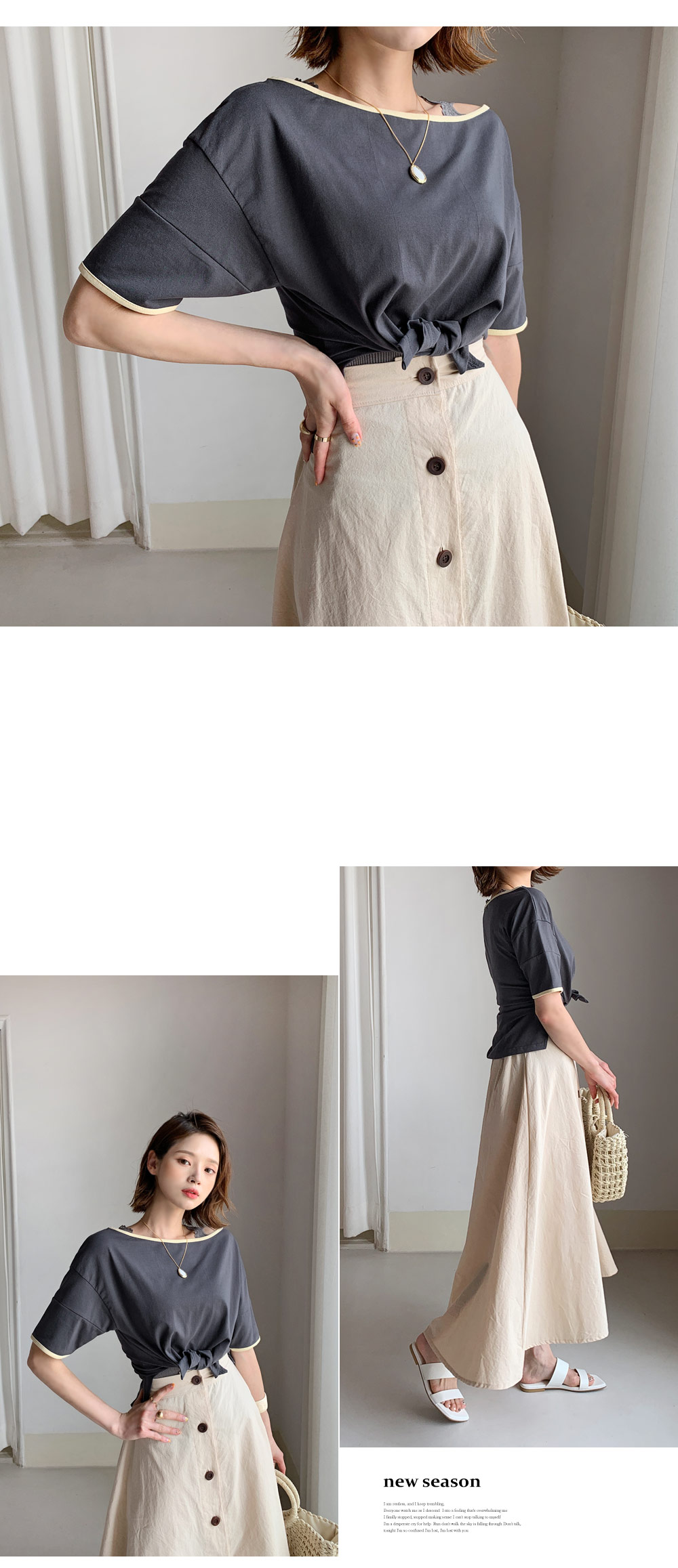 ボタンAラインスカート・全3色 | DHOLIC | 詳細画像7
