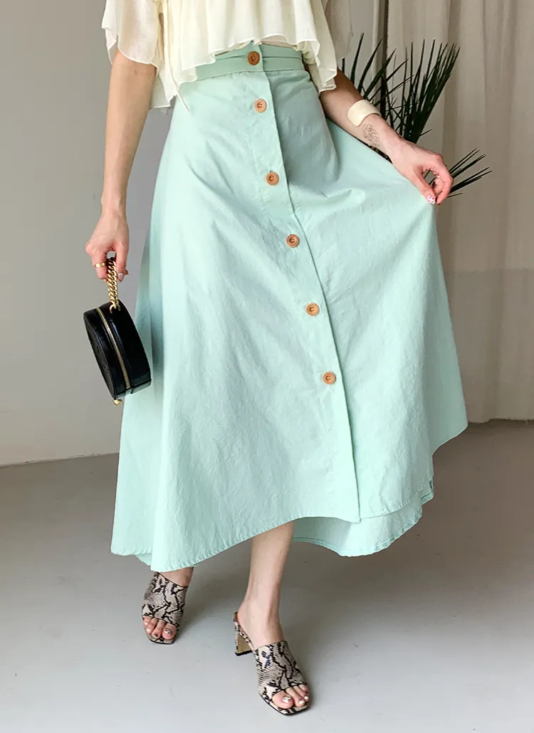 ボタンAラインスカート・全3色 | DHOLIC | 詳細画像1