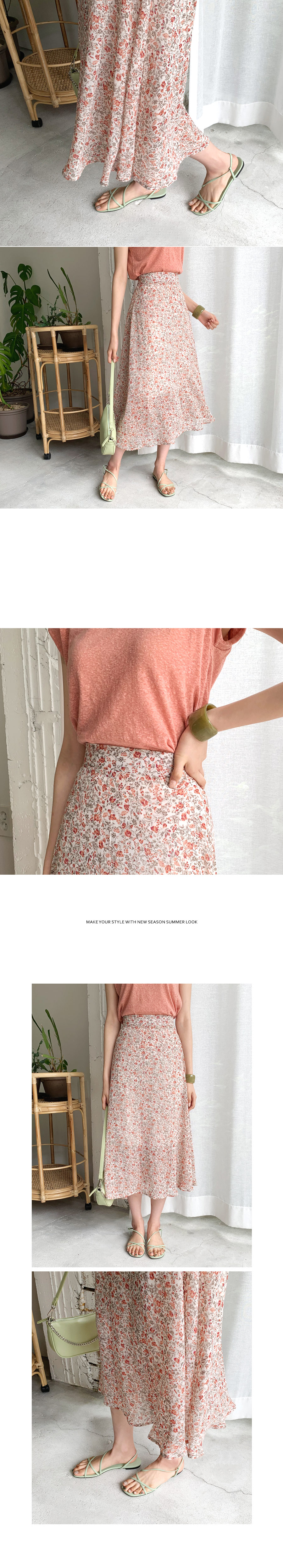 3TYPEフレア花柄スカート・全3色 | DHOLIC | 詳細画像2