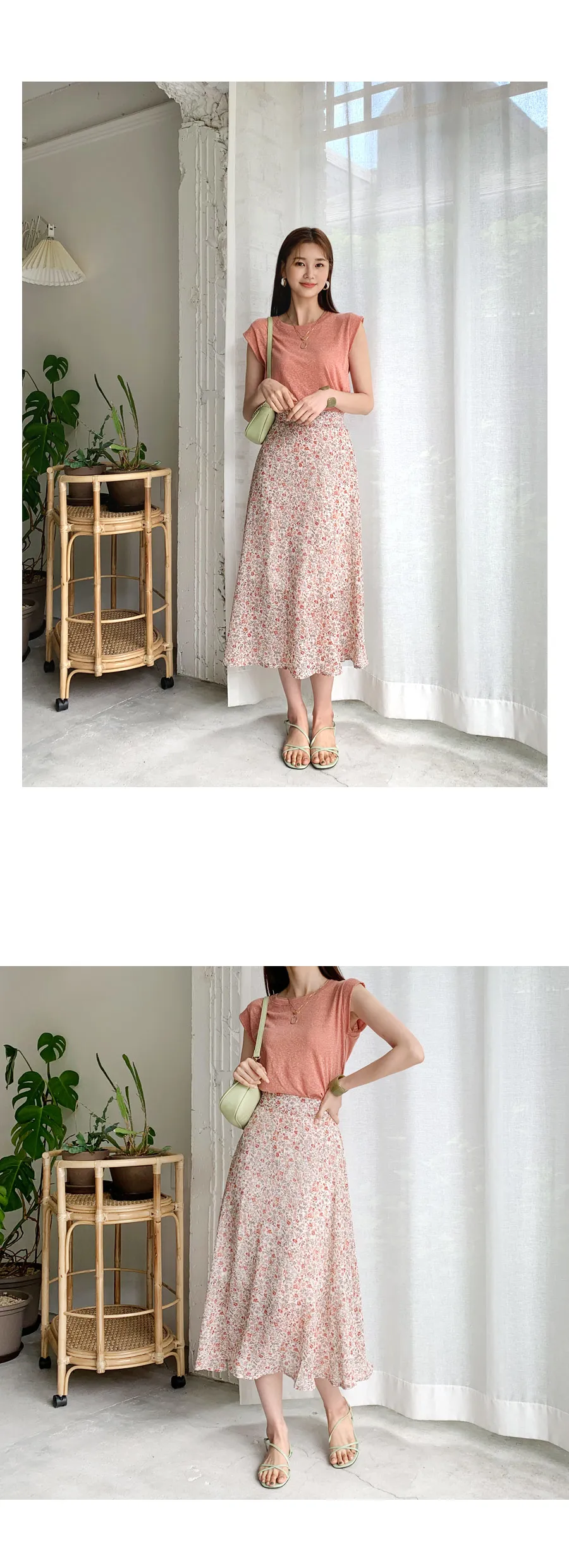 3TYPEフレア花柄スカート・全3色 | DHOLIC | 詳細画像4