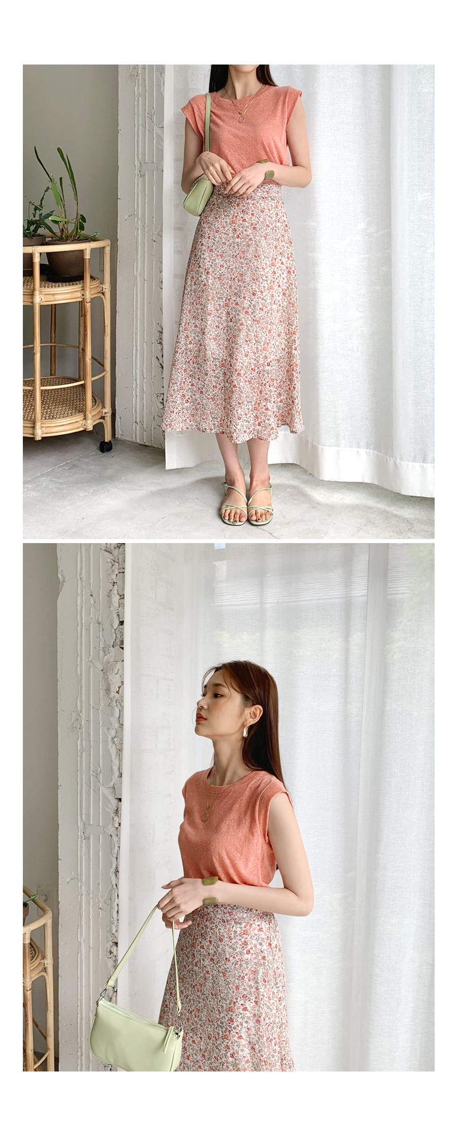 3TYPEフレア花柄スカート・全3色 | DHOLIC | 詳細画像6