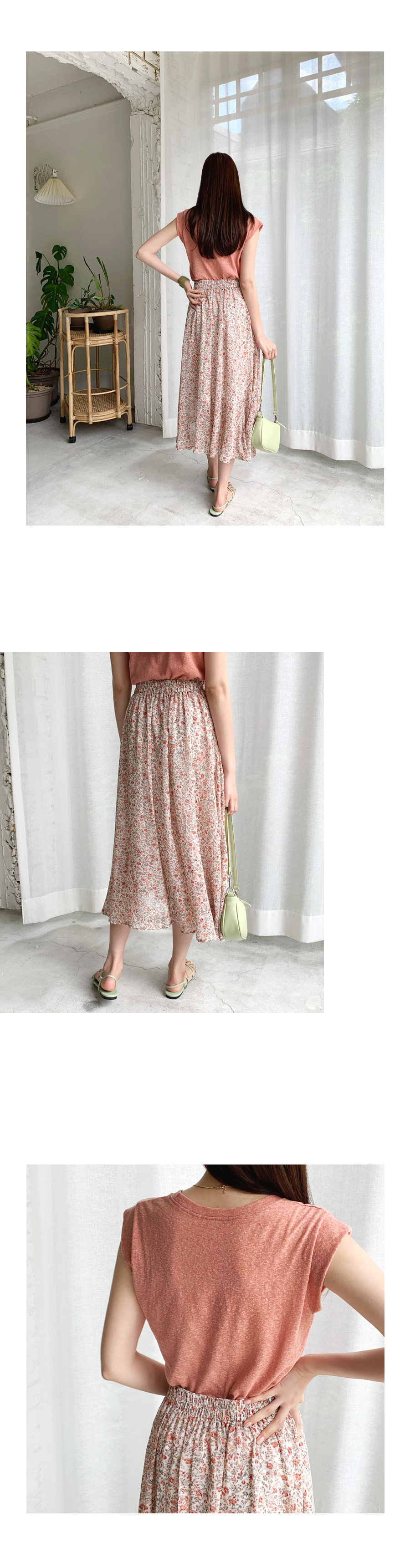 3TYPEフレア花柄スカート・全3色 | DHOLIC | 詳細画像7