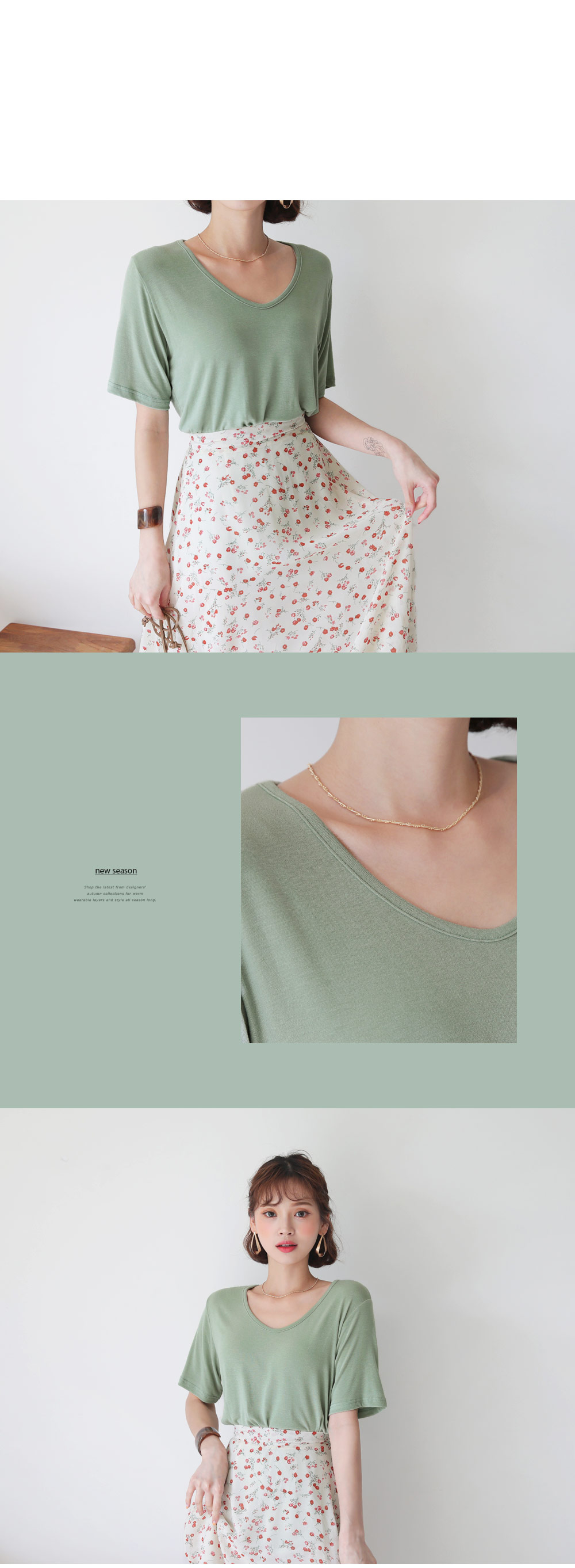 3TYPEフレア花柄スカート・全3色 | DHOLIC | 詳細画像8