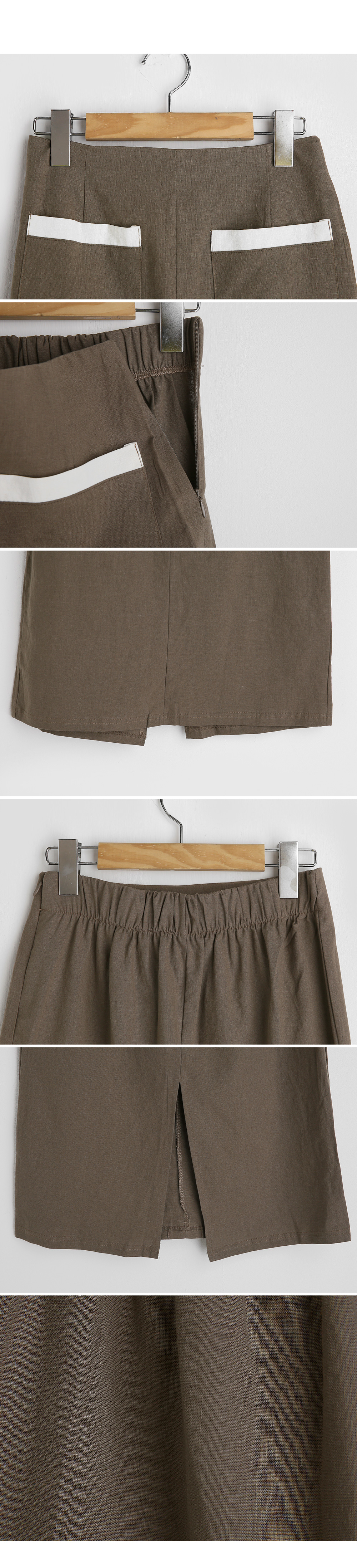 リネン混配色ポケットスカート・全4色 | DHOLIC PLUS | 詳細画像21