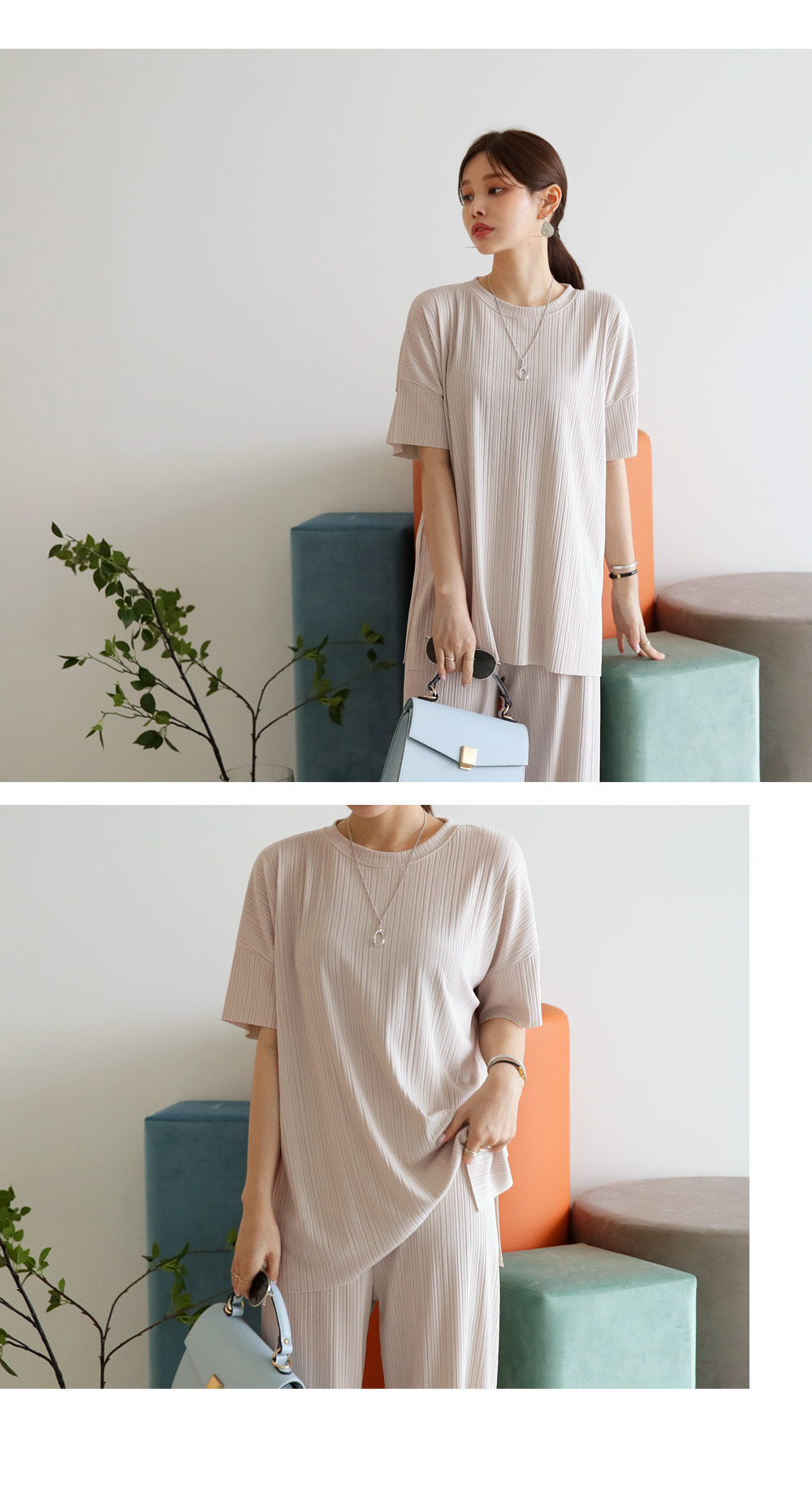リブTシャツ&パンツSET・全3色 | DHOLIC PLUS | 詳細画像5