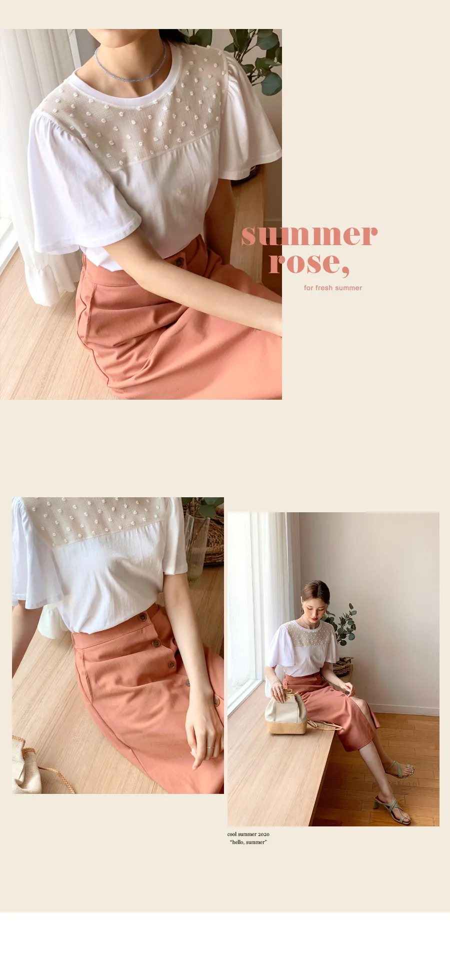 ボタンHラインスカート・全4色 | DHOLIC | 詳細画像3