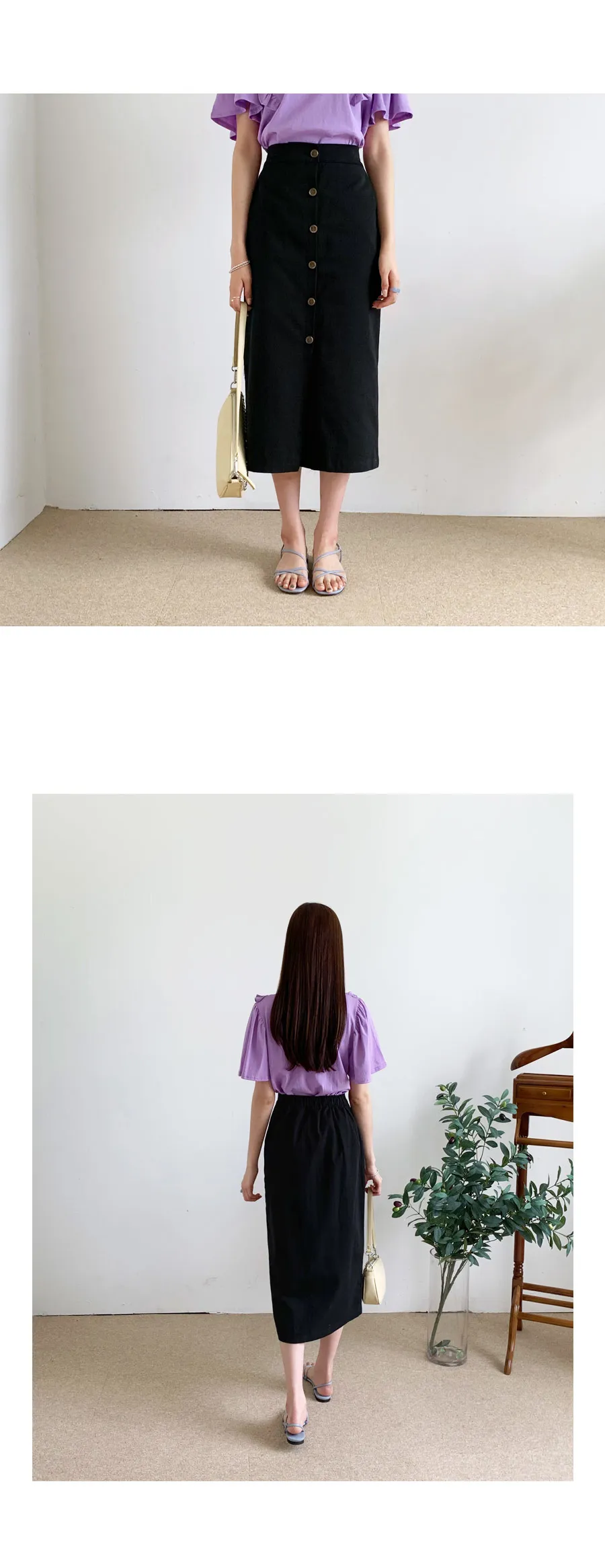 ボタンHラインスカート・全4色 | DHOLIC | 詳細画像15