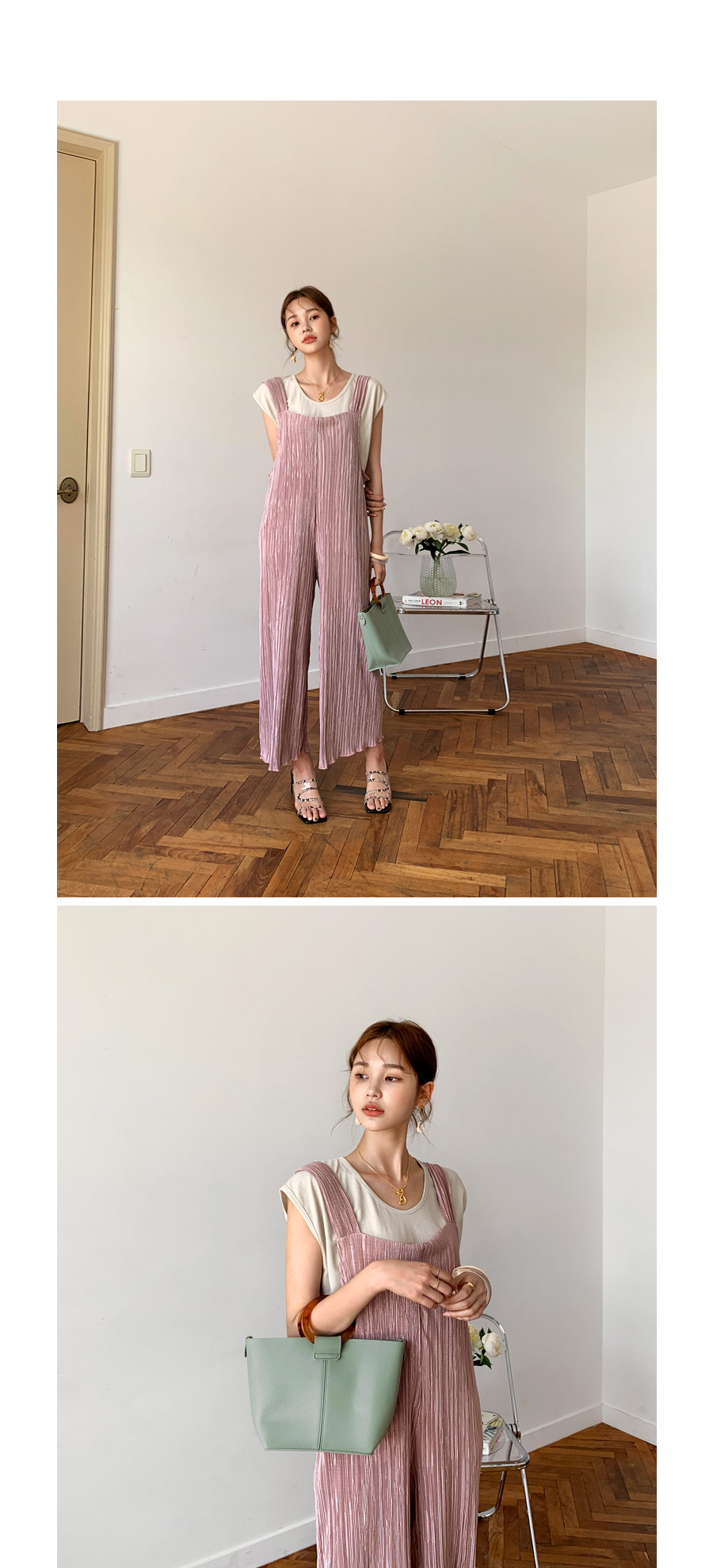 machatt プリーツオールインワン MACHATT プリーツオールインワン グレー