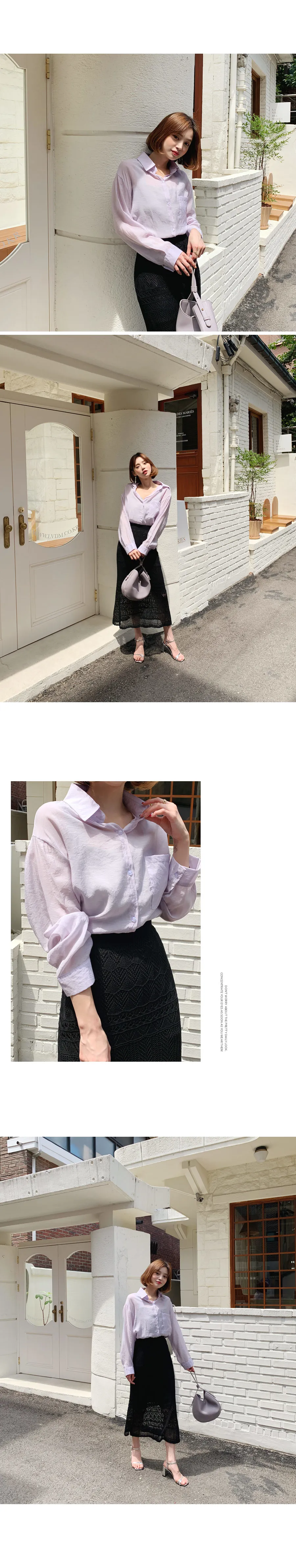 シアーポケットルーズシャツ・全4色 | DHOLIC | 詳細画像7