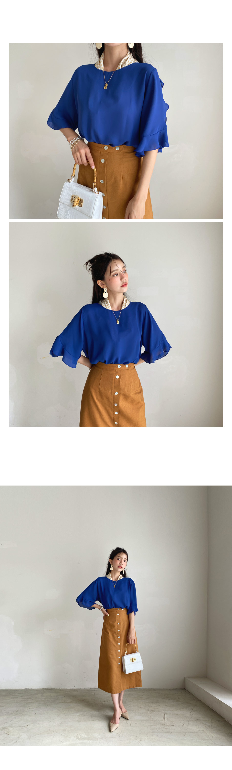 ボタンHラインスカート・全3色 | DHOLIC | 詳細画像7