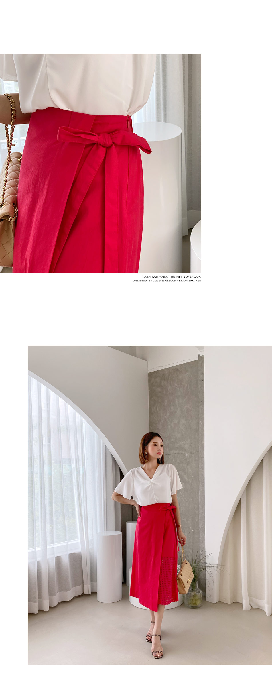 パンチングラップスカート・全3色 | DHOLIC | 詳細画像11