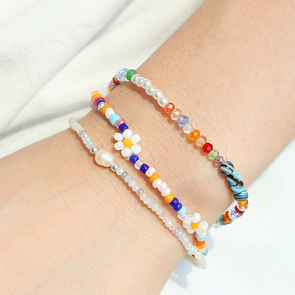 パールカラフルビーズブレスレット | レディースファッション通販 - DHOLIC