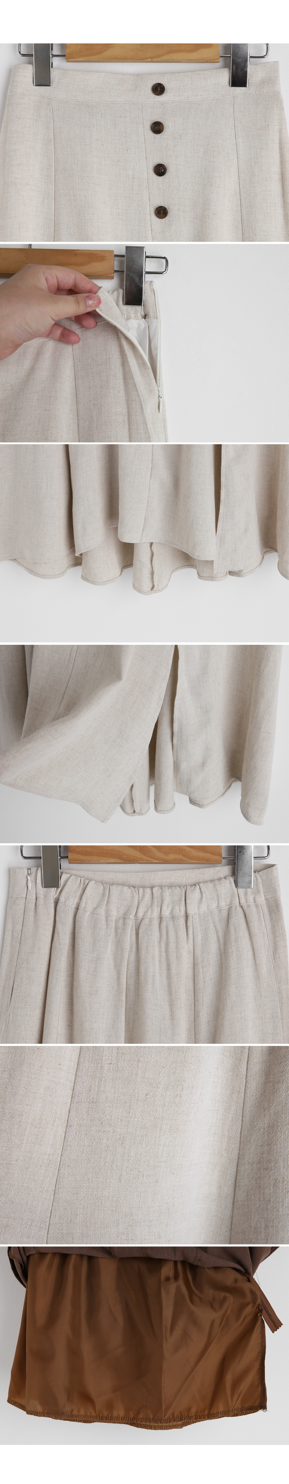 リネン混ボタンスリットスカート・全2色 | DHOLIC | 詳細画像11