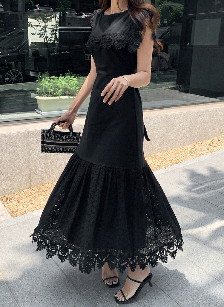 レースボックスカラーロングワンピース レディースファッション通販 Dholicディーホリック ファストファッション 水着 ワンピース