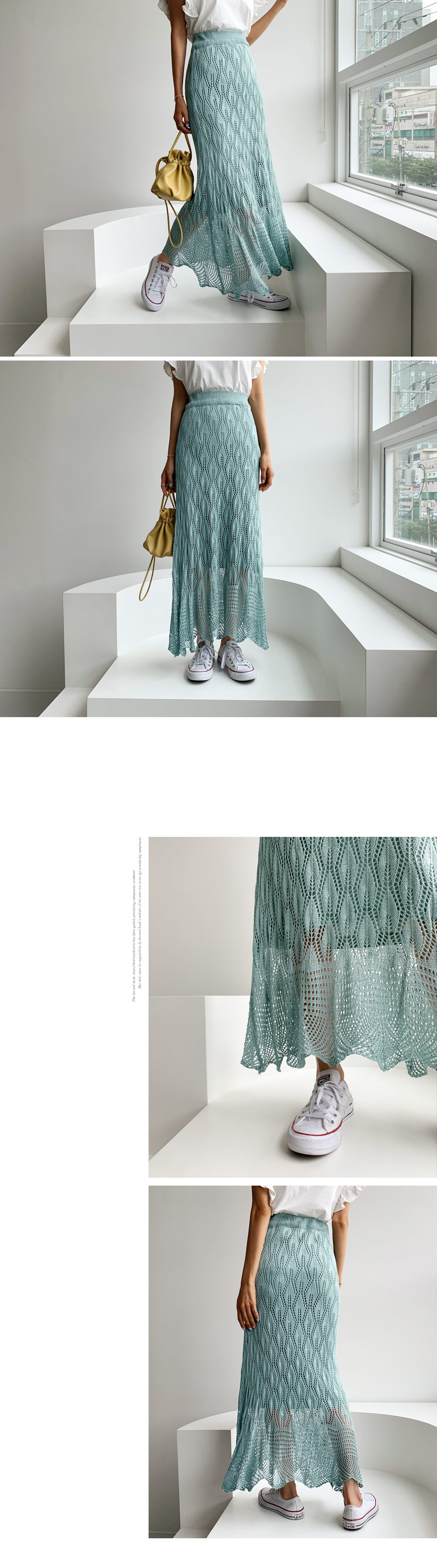 パンチングニットスカート・全3色 | DHOLIC | 詳細画像2