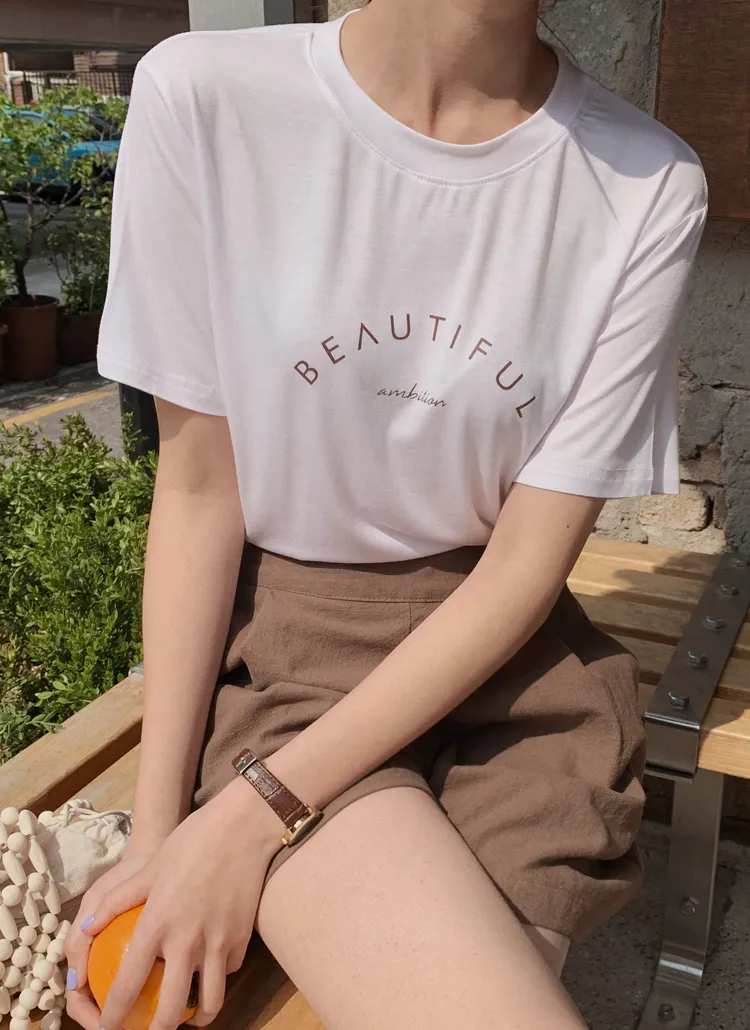 BeautifulレタリングソフトTシャツ | simplymood | 詳細画像1