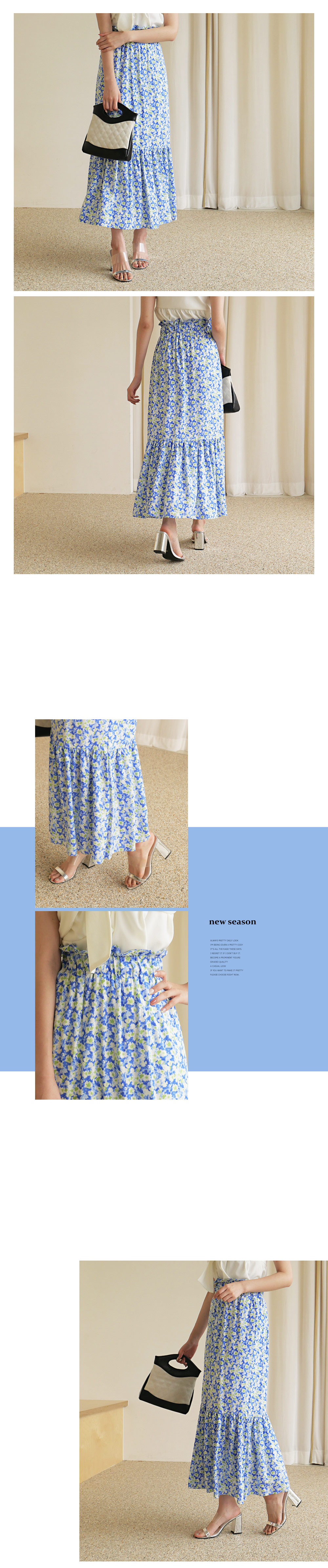 ギャザーフローラルスカート・全2色 | DHOLIC | 詳細画像2