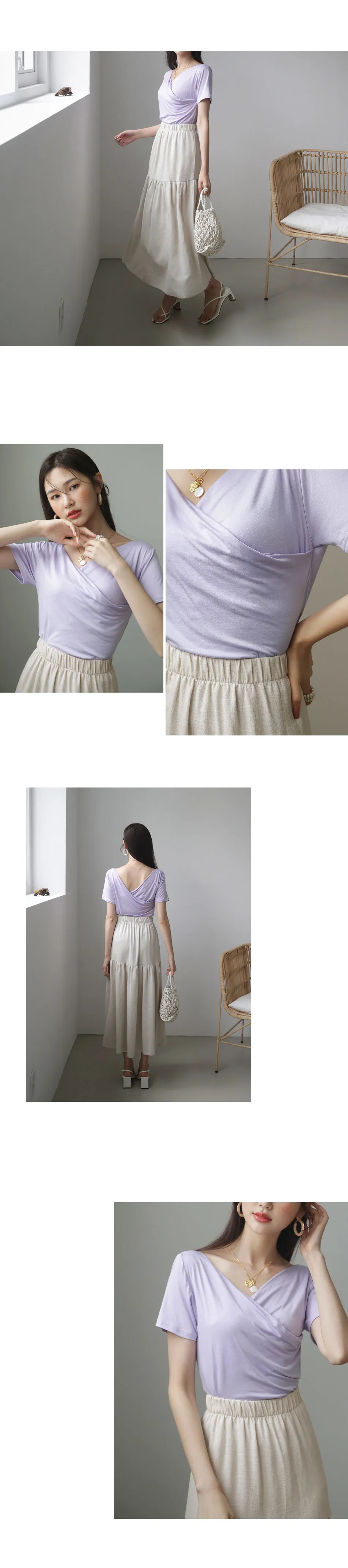 リネン混ギャザースカート・全3色 | DHOLIC | 詳細画像5
