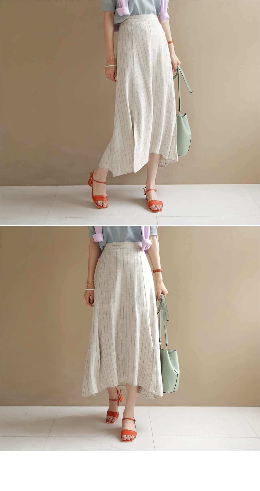 ストライプスリットスカート・全2色 | DHOLIC PLUS | 詳細画像10