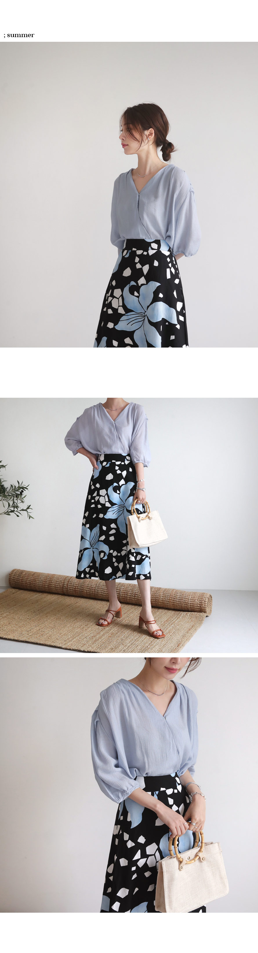 フローラルプリントスカート・全2色 | DHOLIC PLUS | 詳細画像7
