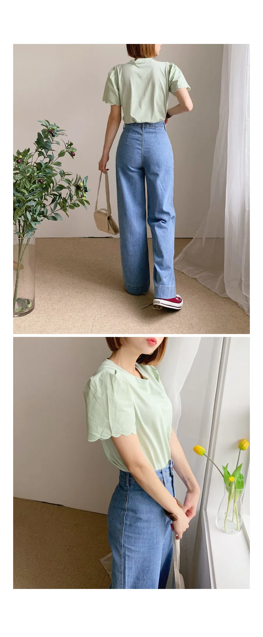 スカラップパフTシャツ・全3色 | DHOLIC | 詳細画像5