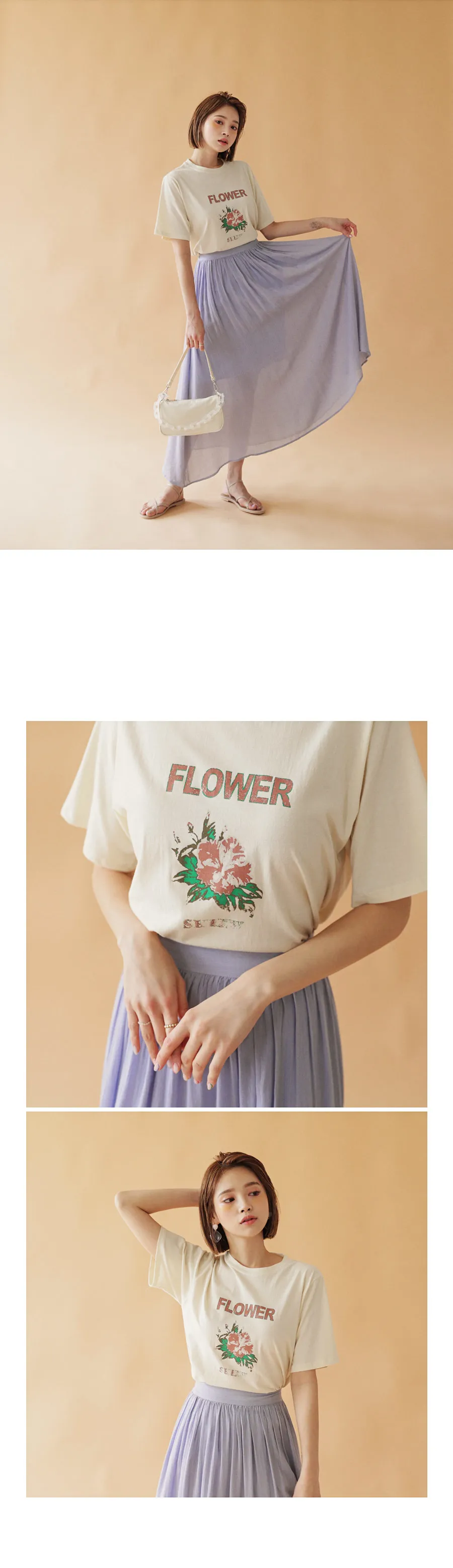 FLOFWERプリントTシャツ・全4色 | DHOLIC | 詳細画像3