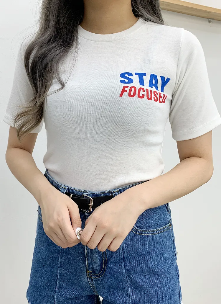 STAYロゴクロップドTシャツ | bullang girls | 詳細画像1