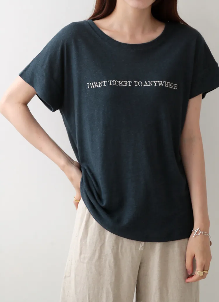 刺繍レタリングTシャツ・全4色 | DHOLIC PLUS | 詳細画像1