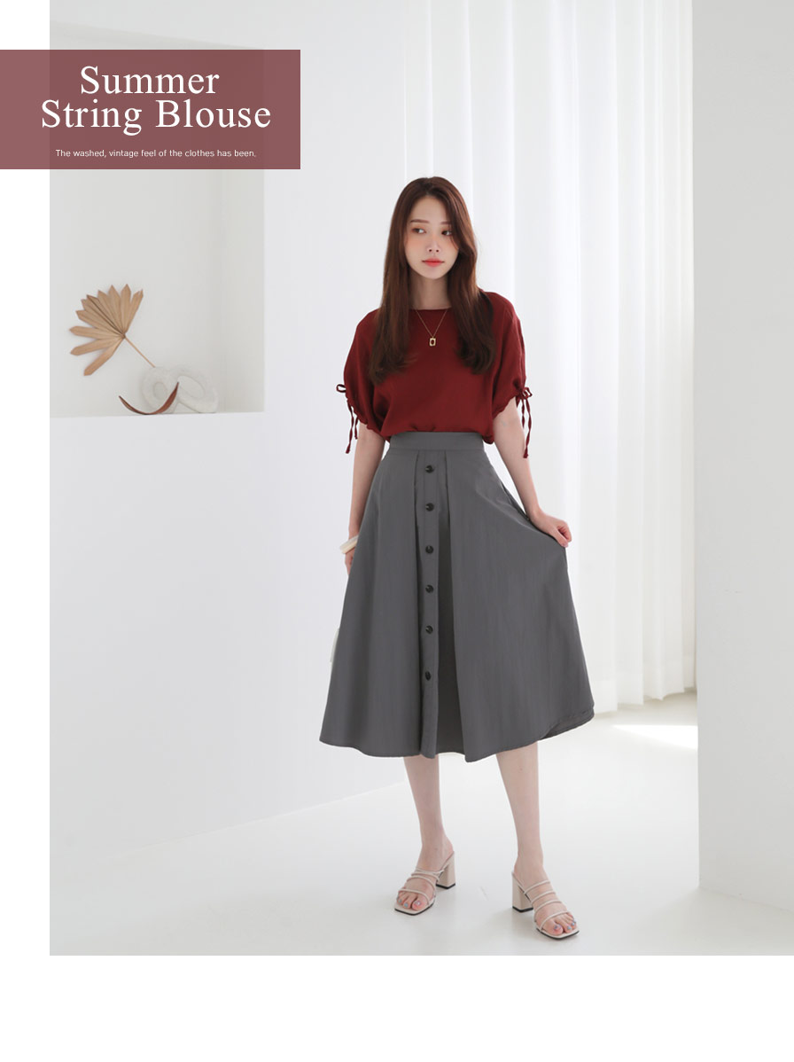 Aラインボタンスカート・全3色 | DHOLIC PLUS | 詳細画像10