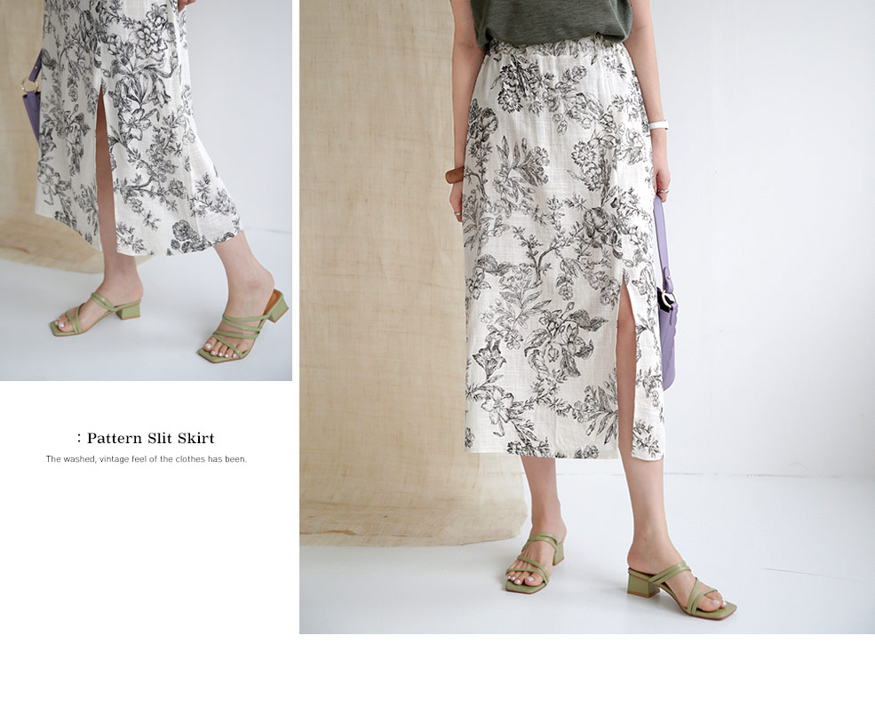 フローラルパターンスリットスカート・全2色 | DHOLIC PLUS | 詳細画像6