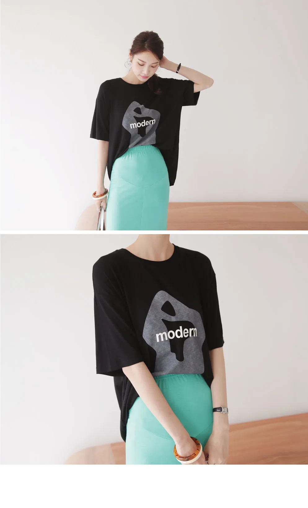 modernアンバランスTシャツ・全4色 | DHOLIC PLUS | 詳細画像5