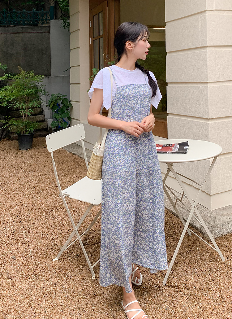 バックストラップ花柄キャミワンピース | レディース