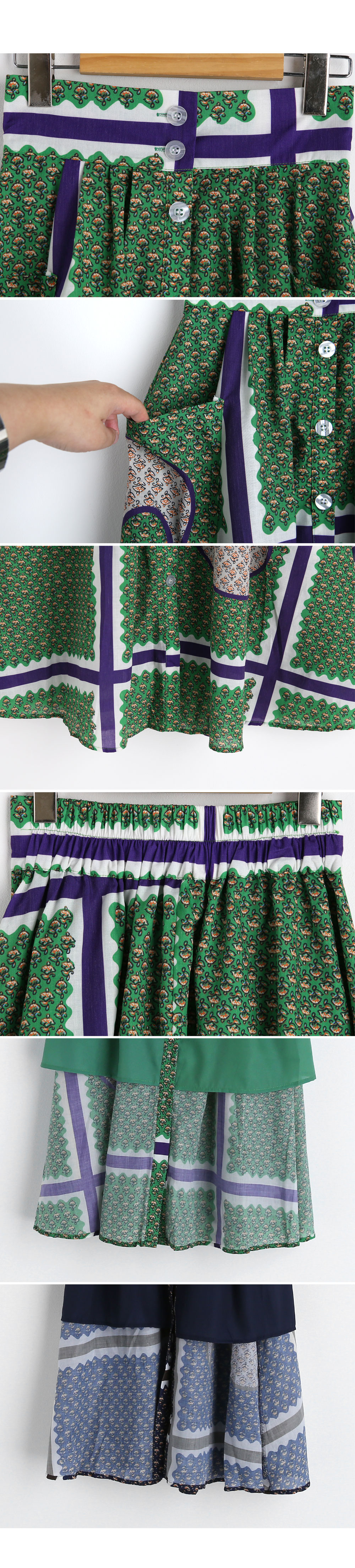 パターンボタンスカート・全2色 | DHOLIC | 詳細画像12