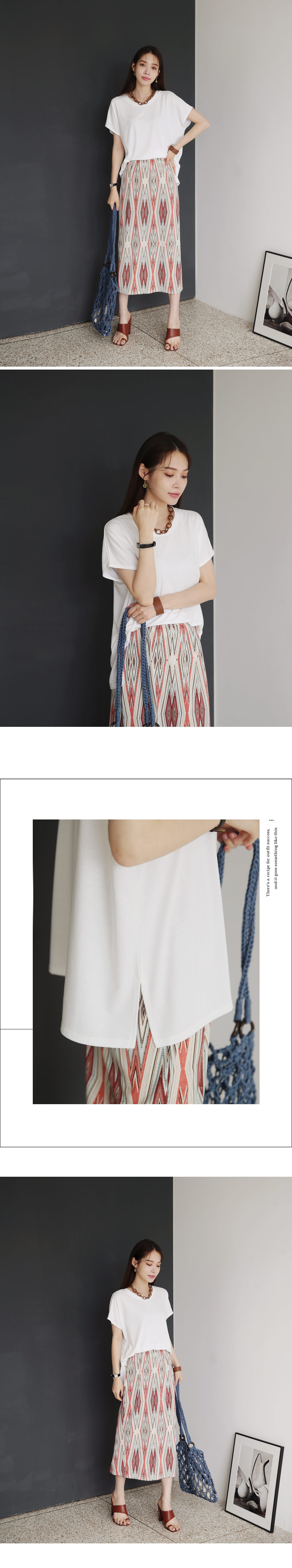 Tシャツ&パターンスカートSET・全3色 | DHOLIC PLUS | 詳細画像2
