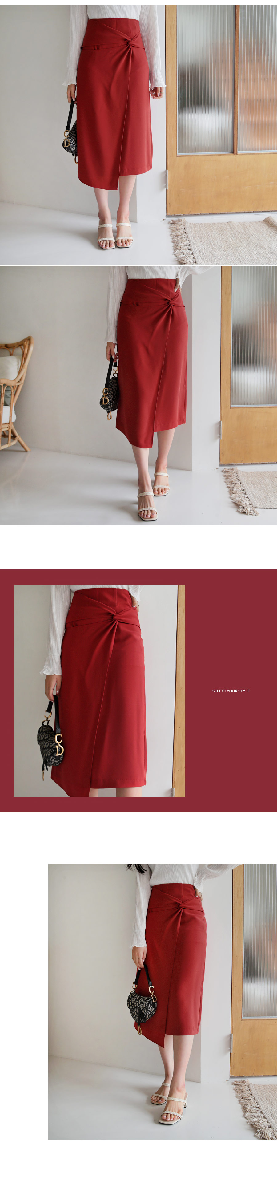 ツイストフレアスカート・全3色 | DHOLIC | 詳細画像2