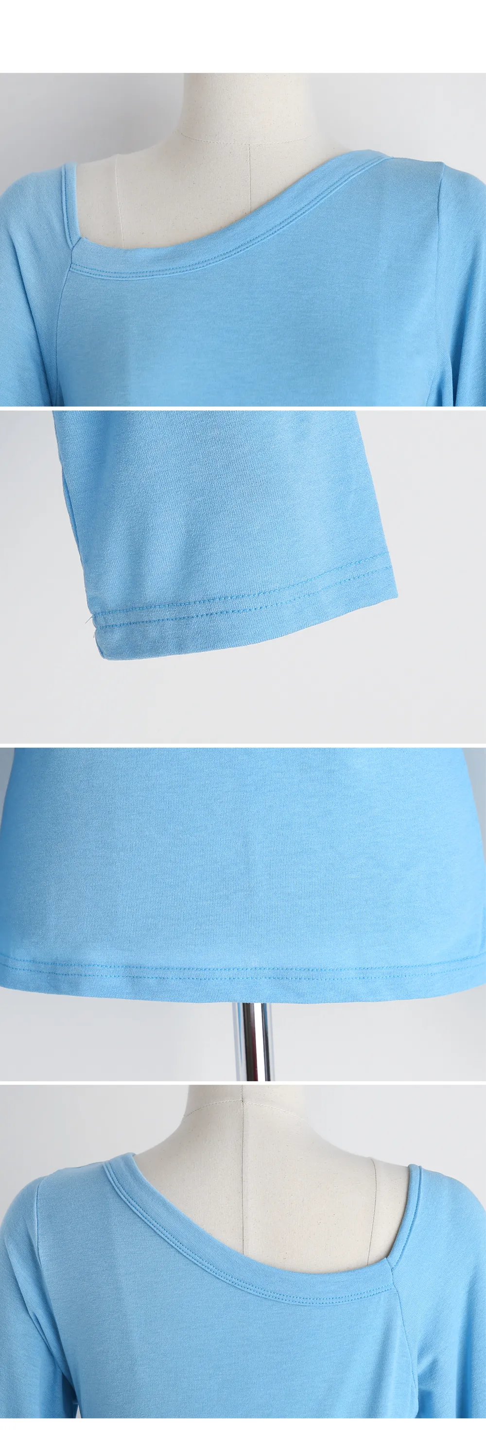 アンバランスネックTシャツ・全3色 | DHOLIC | 詳細画像12