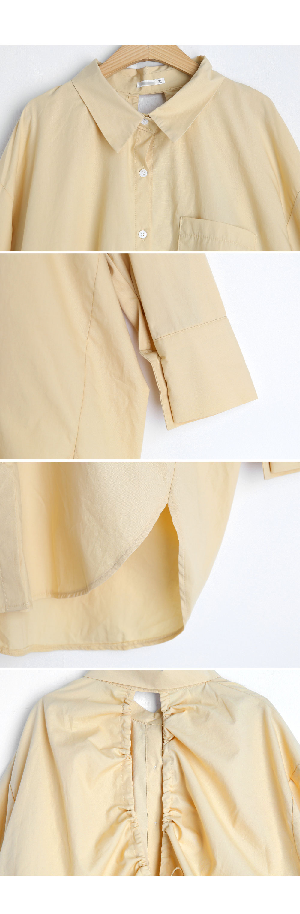 バックスリットドロストシャツ・全2色 | DHOLIC | 詳細画像13