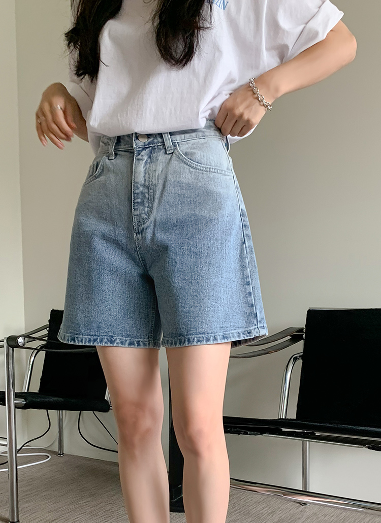 グラデーションデニムショートパンツ | レディースファッション