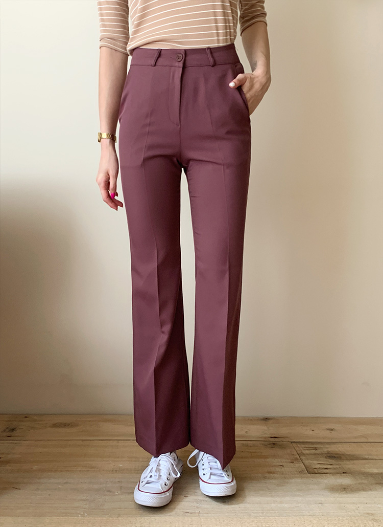ブーツカットスラックスパンツ Confirm スラックス 25SS 極美シルエット センタープレス ブーツ