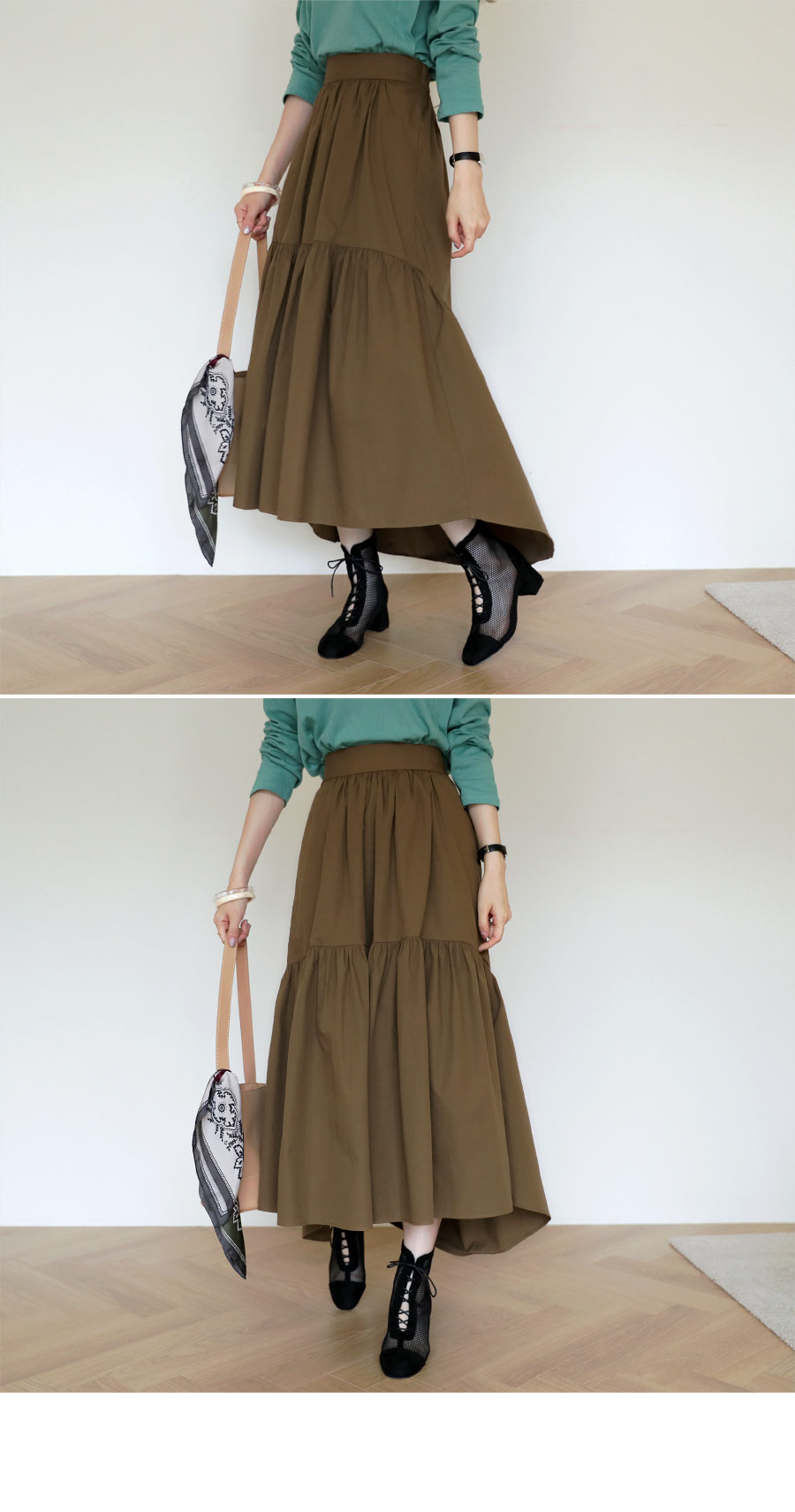 アンバランスギャザースカート・全2色 | DHOLIC PLUS | 詳細画像2