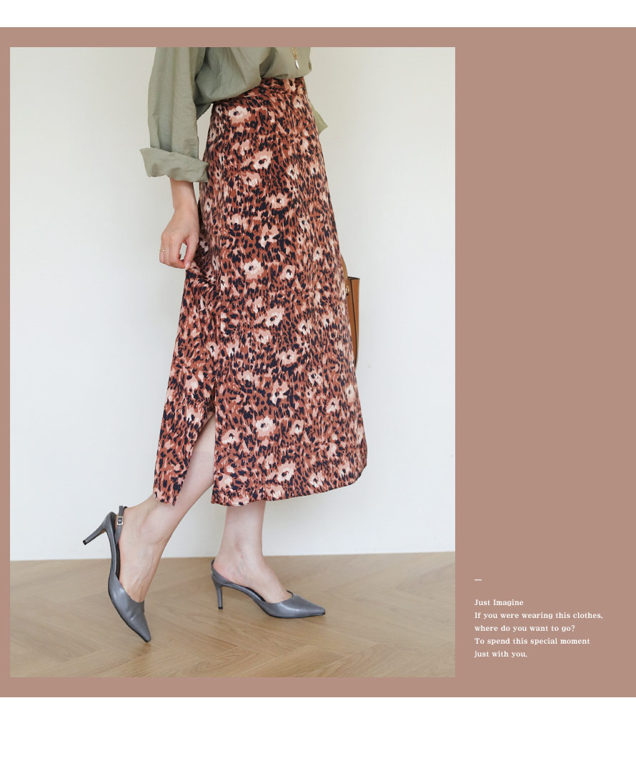 レオパードスリットスカート・全3色 | DHOLIC PLUS | 詳細画像2