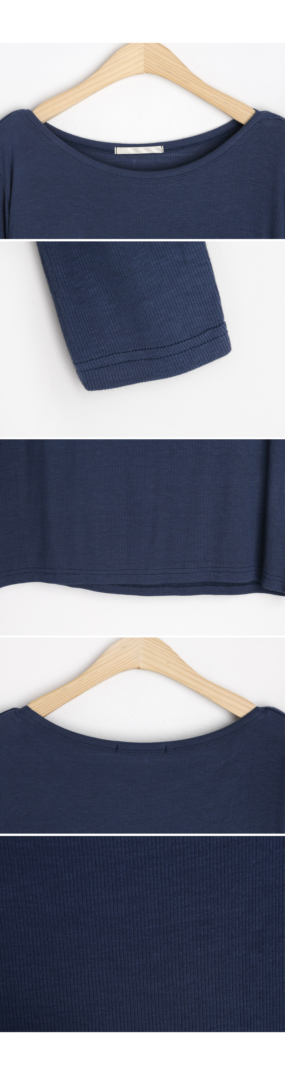 リブボートネックTシャツ・全4色 | DHOLIC PLUS | 詳細画像13