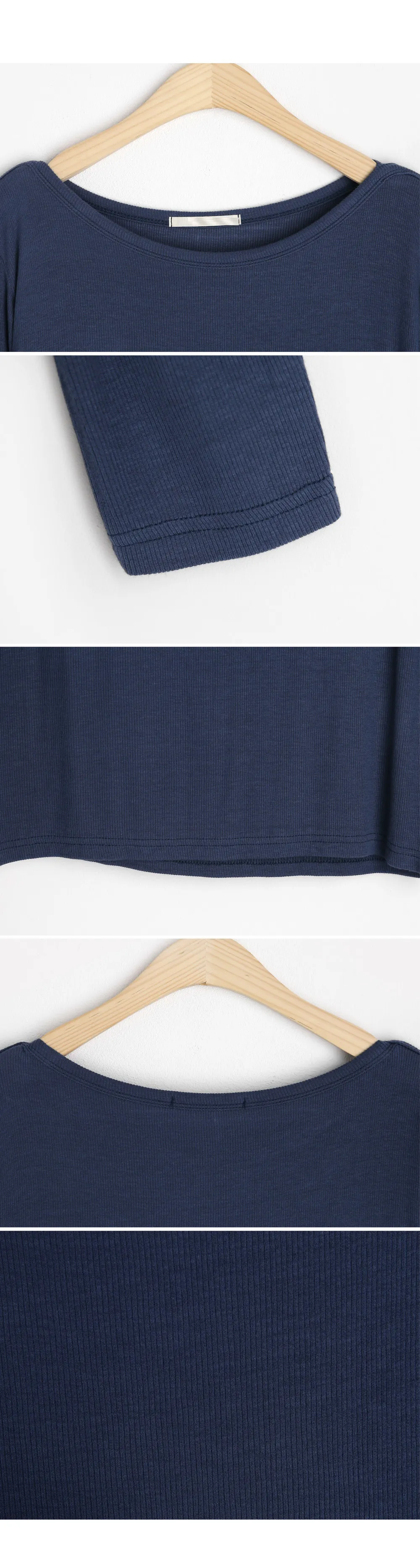 リブボートネックTシャツ・全4色 | DHOLIC PLUS | 詳細画像13