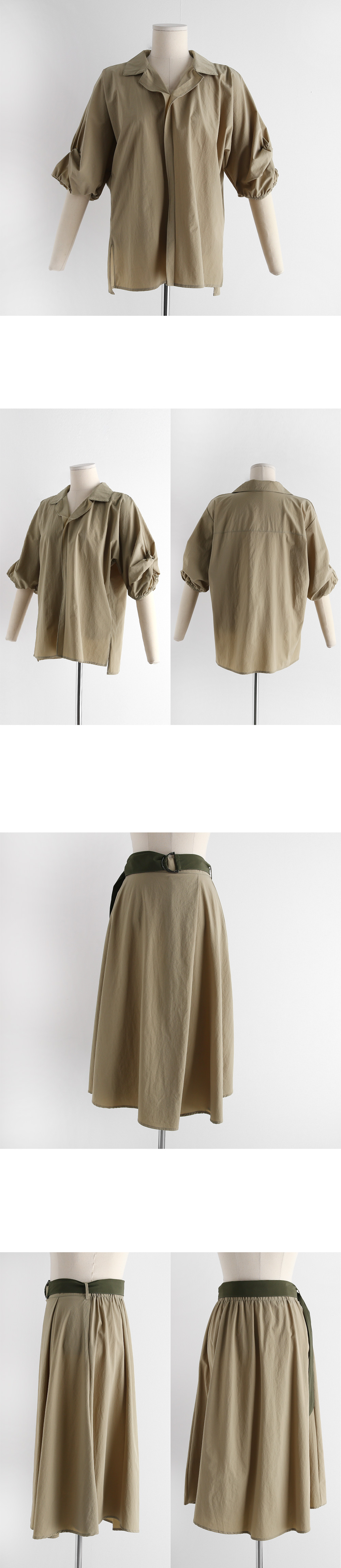 カラーブラウス&ベルト付スカートSET・全3色 | DHOLIC PLUS | 詳細画像12
