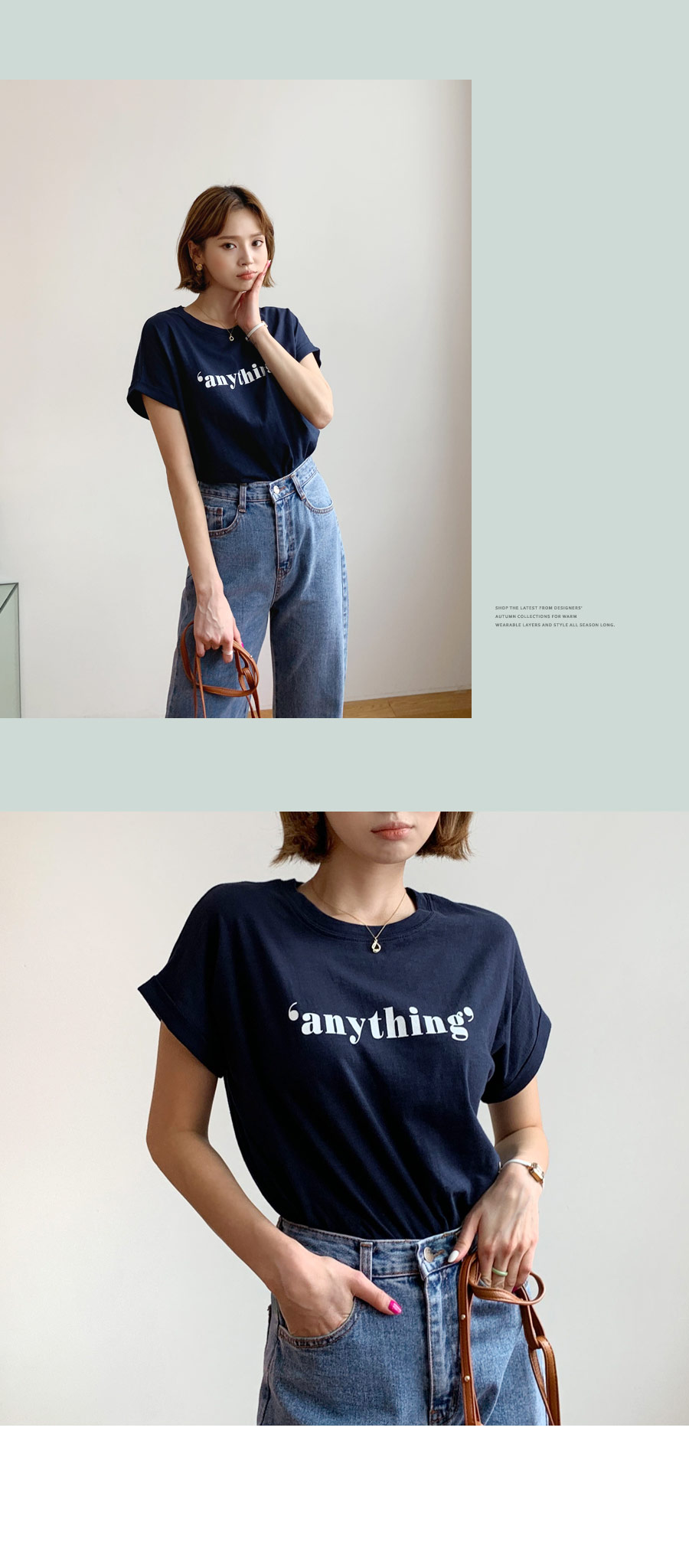 ロールアップスリーブプリントTシャツ・全5色 | DHOLIC | 詳細画像3