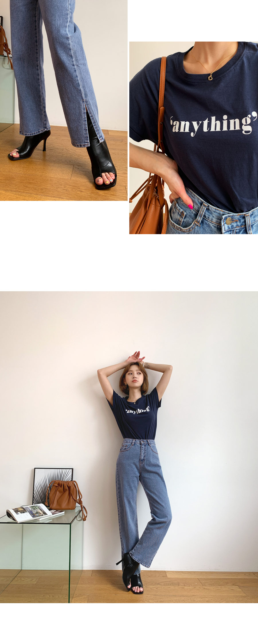 ロールアップスリーブプリントTシャツ・全5色 | DHOLIC | 詳細画像5