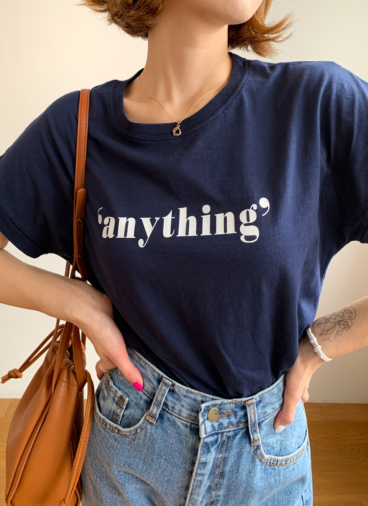 ロールアップスリーブプリントTシャツ・全5色のサムネイル