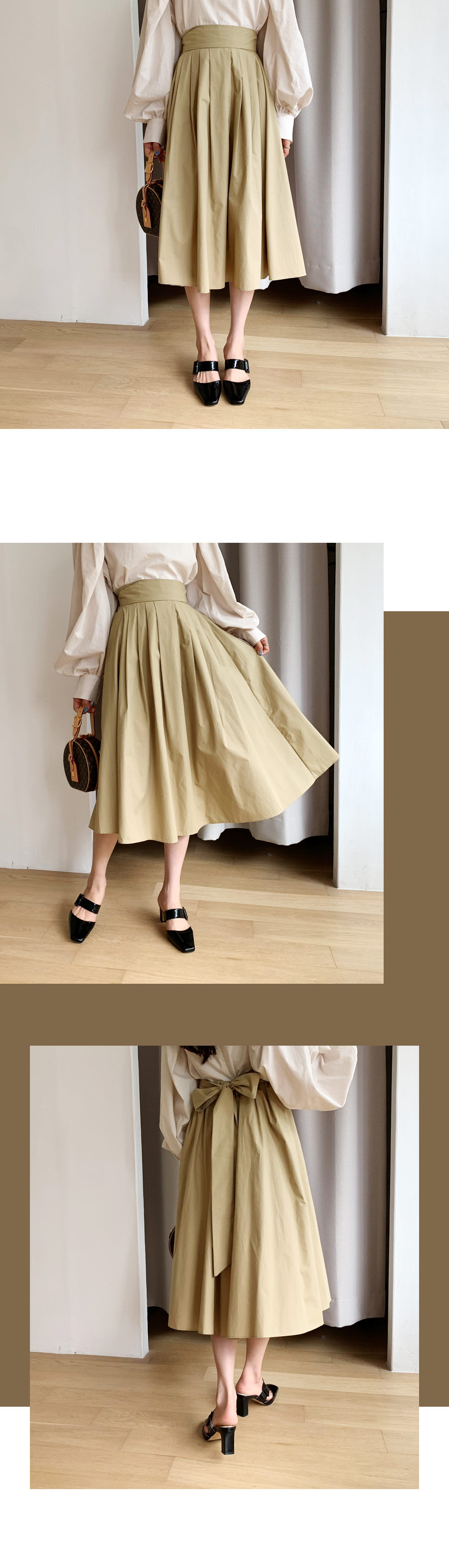 フレアリボンスカート・全2色 | DHOLIC | 詳細画像2