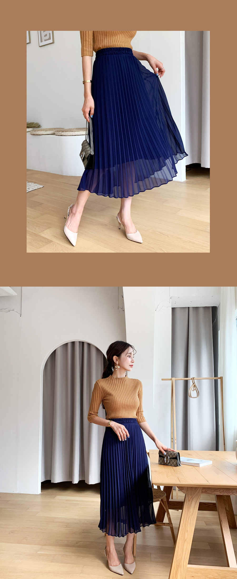 シフォンプリーツスカート・全4色 | DHOLIC | 詳細画像9